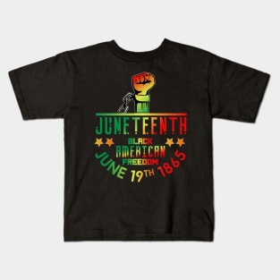 Juneteenth Black American Freedom 1865 Kids T-Shirt